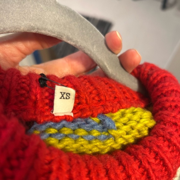 R13 Multicolor Very  Oversized Chunky Intarsia Sweater - Picture 5 of 14